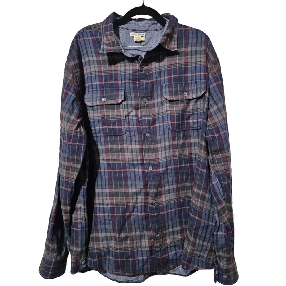 Like New Men's Carbon 2 Cobalt Paid Button Down Shirt